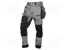 Dungarees; Size: XXXL; grey; DENIM; 400g/m2