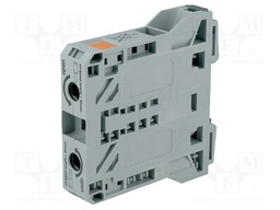 Splice terminal: rail; 10÷50mm2; ways: 1; terminals: 2; grey; 1kV