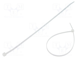 Cable tie; L: 250mm; W: 3.6mm; polyamide; 177N; natural; Ømax: 66mm