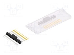 Connector: pin strips; pin header; male; PIN: 10; 2.54mm; SMT; 1x10