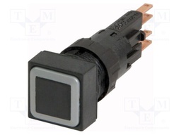 Switch: push-button; Stabl.pos: 2; 16mm; black; Pos: 2; -25÷70°C