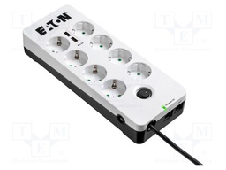 Plug socket strip: protective; Sockets: 8; 250VAC; 10A; IP20