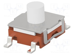 Switch: microswitch TACT; Pos: 2; SPST-NO; 0.05A/24VDC; Body: brown