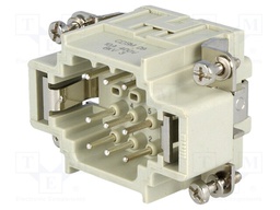 Connector: HDC; male; CDS; PIN: 9; 9+PE; size 44.27; 10A; 400V