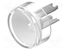 Actuator lens; 18; white; plastic; Ø13.8mm