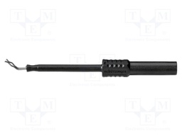 Test probe; 1A; black; Socket size: 4mm; Plating: nickel plated