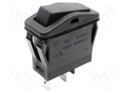 ROCKER; SPST; Pos: 2; OFF-ON; 16A/125VAC; IP67; Rcont max: 20mΩ; RB3