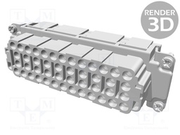 Connector: rectangular; female; Han EE; PIN: 46; 46+PE; size 24B