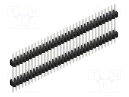 Connector: pin strips; pin header; male; PIN: 33; 1.27mm; THT; 1x33