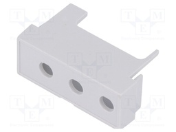 Terminals cover; grey; 10.16mm; Holes no: 3