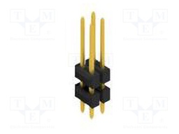 Connector: pin strips; pin header; male; PIN: 4; 2.54mm; THT; 2x2