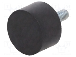 Vibroisolation foot; Ø: 25mm; H: 15mm; Shore hardness: 55±5; 289N