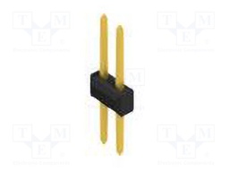 Connector: pin strips; pin header; male; PIN: 2; 2.54mm; THT; 2x1