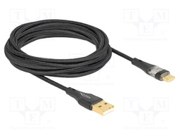 Cable; USB 2.0; USB A plug,USB C plug; 3m; black; 22AWG,30AWG
