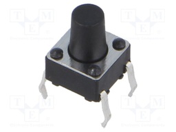 Microswitch TACT; SPST; Pos: 2; 0.05A/12VDC; THT; 1.57N; 6x6x3.5mm