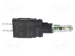 Contact Block, Orange, Quick Connect, Schneider Harmony XB6 Series Switches & Pilot Lights
