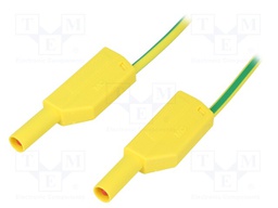 Test lead; PVC; 2m; yellow-green; 16A; 1kV; Cond.cross sec: 0.75mm2
