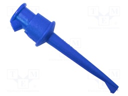 Clip-on probe; hook type; 5A; blue; Contacts: beryllium copper