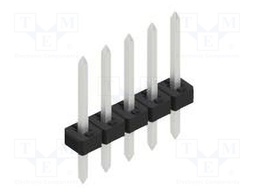 Connector: pin strips; pin header; male; PIN: 5; 2mm; THT; 1x5; 100V