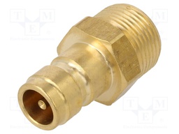 Connector; connector pipe; 15bar; Seal: FPM; Enclos.mat: brass