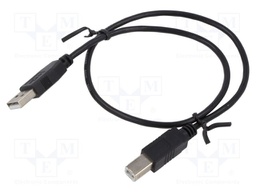 Cable; USB 2.0; USB A plug,USB B plug; 0.5m; grey