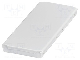 Cover; grey; UL94V-0; BC 107,6; polycarbonate; snap-fastener
