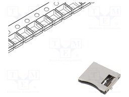 Connector: for cards; SD Micro; push-pull; SMT; gold-plated