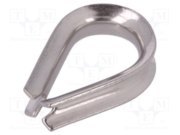 Thimble for rope; acid resistant steel A4; for rope; DIN6899