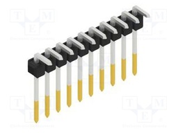 Connector: pin strips; pin header; male; PIN: 10; 2.54mm; THT; 1x10
