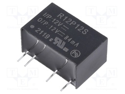 Converter: DC/DC; 1W; Uin: 10.8÷13.2V; Uout: 12VDC; Iout: 84mA; SIP7