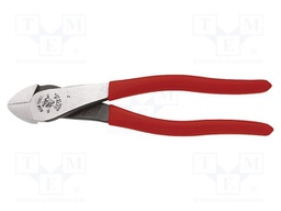 Pliers; side,cutting; handles with plastic grips; 204mm