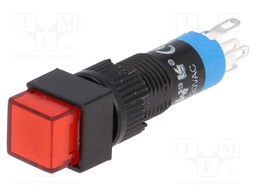 Switch: push-button; Pos: 2; SPDT; 0.5A/250VAC; 1A/24VDC; ON-ON