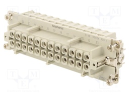 Connector: HDC; contact insert; female; C146; PIN: 24; 24+PE; 16A