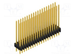 Connector: pin strips; pin header; male; PIN: 38; 1.27mm; THT; 2x19