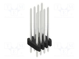 Connector: pin strips; pin header; male; PIN: 8; 1.27mm; THT; 2x4