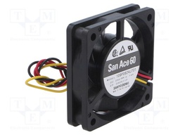 Fan: DC; axial; 24VDC; 60x60x15mm; 36.6m3/h; 44dBA; ball bearing