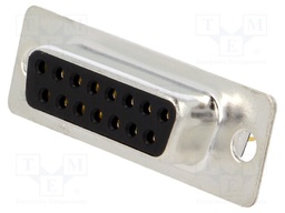 D-Sub; PIN: 15; socket; female; turned contacts; straight; THT