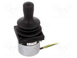Joystick; 2- axes; Stabl.pos: 1; -40÷80°C; Linearity: ±5 %; 36x36mm