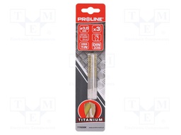 Drill bit; for metal; Ø: 3mm; HSS-TIN; Pcs: 3; Features: grind blade