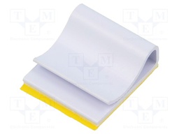 Self-adhesive cable holder; PVC; grey; Cable P-clips