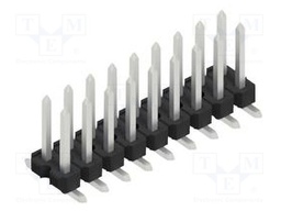 Connector: pin strips; pin header; male; PIN: 18; 2.54mm; SMT; 2x9