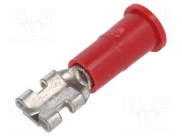 Terminal: flat; 4.8mm; 0.5mm; female; crimped; for cable; insulated