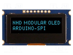 Display: OLED; 16x2; Dim: 49.2x25.7x4.5mm; Controller: US2066; 1x8