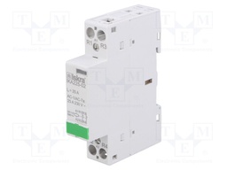 Contactor: 2-pole installation; NC x2; 230VAC; 25A; DIN; IKA