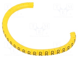 Markers for cables and wires; Label symbol: R; 1.3÷3mm; PVC; PA