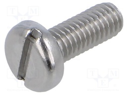 Screw; M6x16; Head: cheese head; slotted; stainless steel; DIN 85A