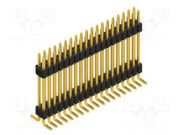 Connector: pin strips; pin header; male; PIN: 38; 1.27mm; SMT; 2x19