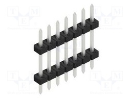 Connector: pin strips; pin header; male; PIN: 7; 2mm; THT; 1x7; 100V
