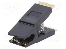 Test clip; black; gold-plated; SO28,SOIC28,SOJ28; 10mm; max.150°C