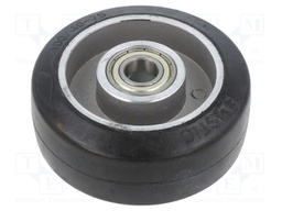 Transport wheel; Ø: 100mm; W: 40mm; 200kg; Mat: elastic rubber